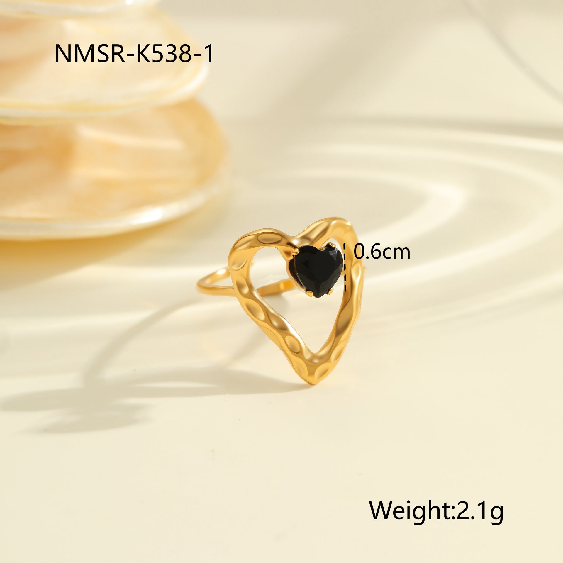 Wholesale light luxury ring that does not fade open ring